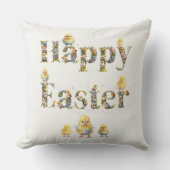 ハッピーイースター装飾文字ベビーChics アウトドアクッション (正面)