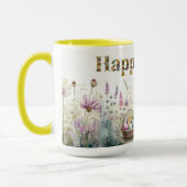 ハッピーイースター装飾文字ベビーChics マグカップ (左)