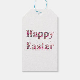ハッピーイースター装飾文字 ギフトタグ