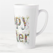 ハッピーイースター装飾野花文字 カフェラテマグ (右)