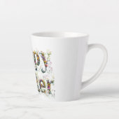 ハッピーイースター装飾野花文字 カフェラテマグ (右)