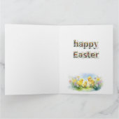 ハッピーイースター装飾野花文字 カード (内部)