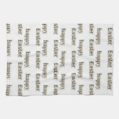 ハッピーイースター装飾野花文字 キッチンタオル (横)