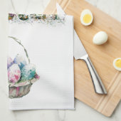 ハッピーイースター装飾野花文字 キッチンタオル (四つ折り)