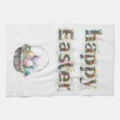 ハッピーイースター装飾野花文字 キッチンタオル (横)