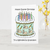ハッピーイースター誕生日から孫へ カード (黄色い花)