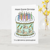 ハッピーイースター誕生日ゴドーター カード (黄色い花)