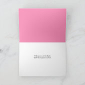 ハッピーイースター誰でもピンクのチューリップと卵 シーズンカード (内部)