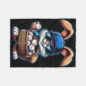 ハッピーイースター販売ボーイズ復活祭おもしろい復活祭S フリースブランケット (正面(横))