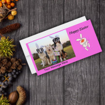 ハッピーイースター踊りキュートホワイトラビット