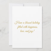 ハッピーイースター金ゴールドススタイリッシュクリプト休日 ノートカード (裏面)