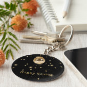 ハッピーイースター金ゴールドディスコボール キーホルダー (側面)