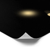 ハッピーイースター金ゴールドディスコボール ポスター (角)