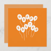 ハッピーイースター鍵白とオレンジニースバルーン シーズンカード (正面/裏面)