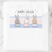 ハッピーイースター長方形シール 長方形シール (バッグ)