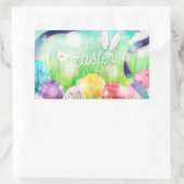 ハッピーイースター長方形シール 長方形シール (バッグ)