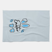 ハッピーイースター青 キッチンタオル (横)