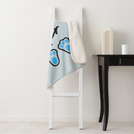 ハッピーイースター青 シェルパブランケット