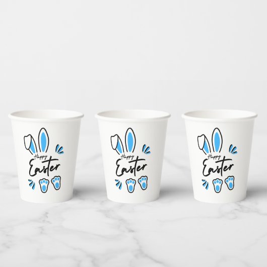 ハッピーイースター青 紙コップ (複数)