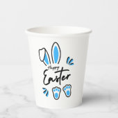 ハッピーイースター青 紙コップ (正面)