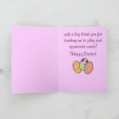 ハッピーイースター音楽先生カード シーズンカード (内部)