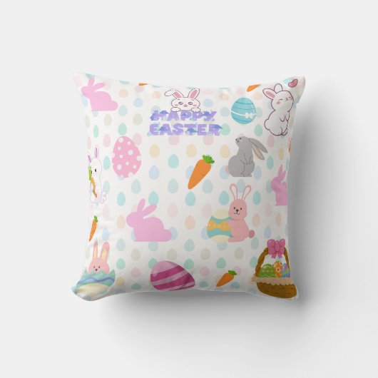 ハッピーイースター願い クッション (正面)