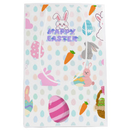 ハッピーイースター願い ミディアムペーパーバッグ