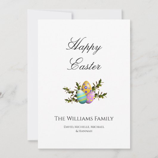 ハッピーイースター飾エグングリーエレガント シーズンカード (正面)