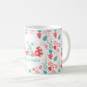 ハッピーイースター飾エッグバニー耳 コーヒーマグカップ (正面右)