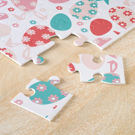 ハッピーイースター飾エッグバニー耳 ジグソーパズル (側面)