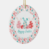 ハッピーイースター飾エッグバニー耳 セラミックオーナメント (右)