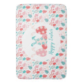 ハッピーイースター飾エッグバニー耳 バスマット (正面縦)