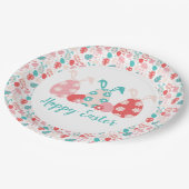 ハッピーイースター飾エッグバニー耳 ペーパープレート (アングル)