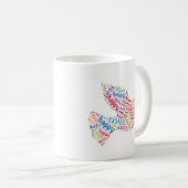 ハッピーイースター鳩あいさつ文字 コーヒーマグカップ (正面右)