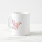 ハッピーイースター鳩あいさつ文字 コーヒーマグカップ (正面左)