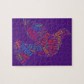 ハッピーイースター鳩あいさつ文字 ジグソーパズル (横)