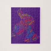 ハッピーイースター鳩あいさつ文字 ジグソーパズル (縦)