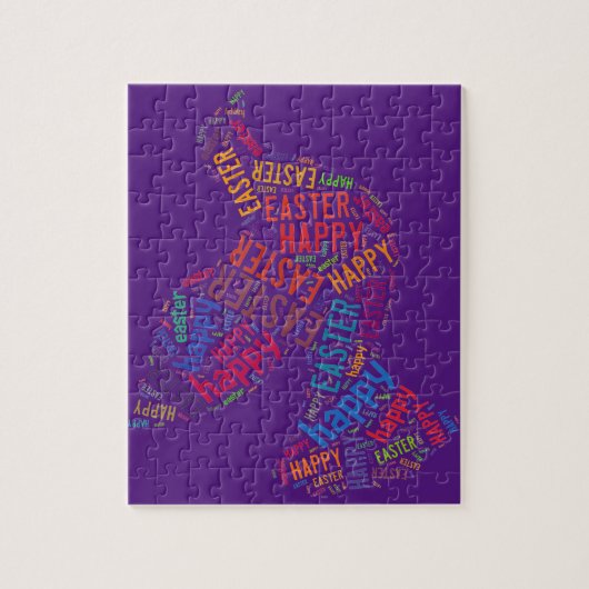 ハッピーイースター鳩あいさつ文字 ジグソーパズル (縦)