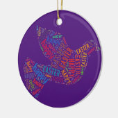 ハッピーイースター鳩あいさつ文字 セラミックオーナメント (左)