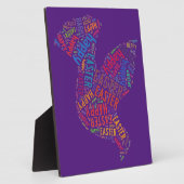 ハッピーイースター鳩あいさつ文字 フォトプラーク (側面)