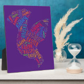 ハッピーイースター鳩あいさつ文字 フォトプラーク (側面)