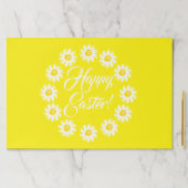 ハッピーイースター黄色かわいいデイジー陽気なランチョンマット ペーパーパッド (インサイチュ)