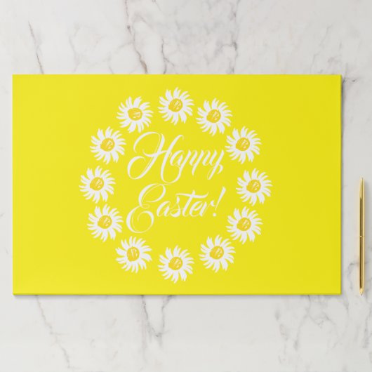 ハッピーイースター黄色かわいいデイジー陽気なランチョンマット ペーパーパッド (インサイチュ)