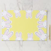 ハッピーイースター黄色のかわいいバンニおもしろいランチョンマット ペーパーパッド (インサイチュ)