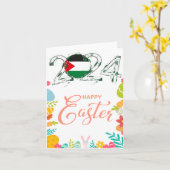 ハッピーイースター2024グリーティングカード「パレスチナ」 カード (黄色い花)