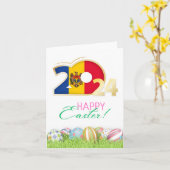 ハッピーイースター2024グリーティングカード「モルドバ」 カード (黄色い花)