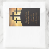 ハッピーイースター3十字オンカルバリー 長方形シール (バッグ)