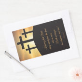 ハッピーイースター3十字オンカルバリー 長方形シール (封筒)