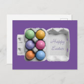 ハッピーイースター6パックカラフルイースターエッグ ポストカード (正面/裏面)
