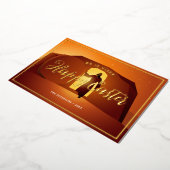 ハッピーイースター |あいさつカードが上がった 箔シーズンカード (回転した状態)